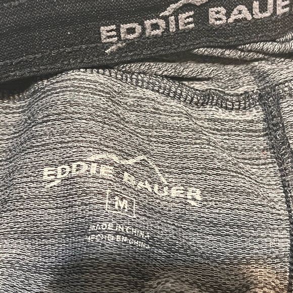 Eddie Bauer Pull On Elastic Waist Drawstring Shorts Pockets Dark Gray Men Medium - Picture 7 of 10
